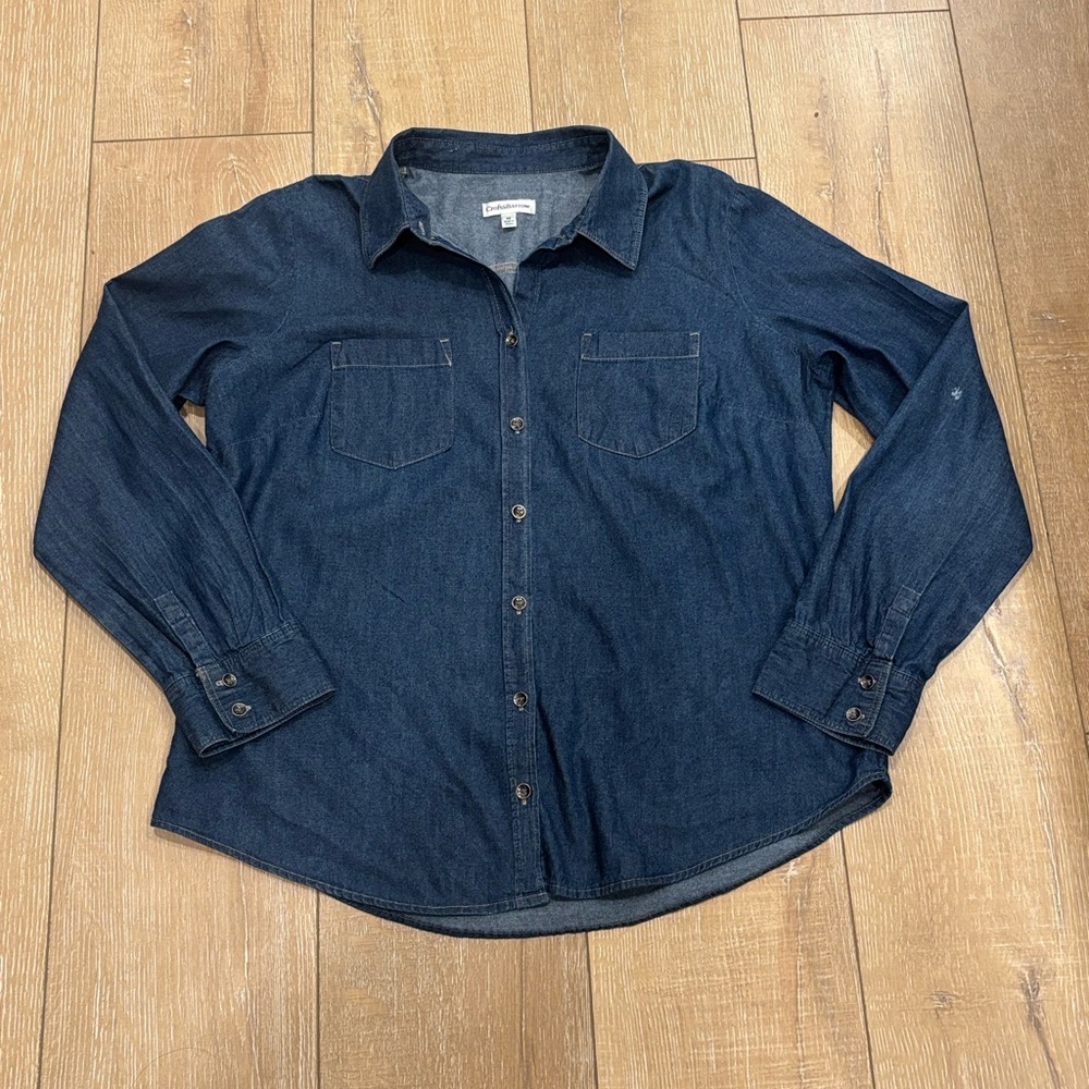 Croft & Barrow Denim Button-Down Shirt - Women's Medium